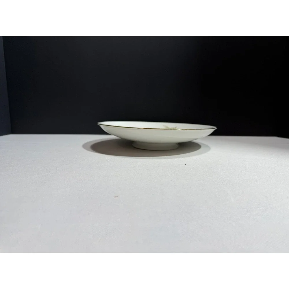 Hutschenreuther Arzberg Bavaria Iris Yellow Floral Porcelain Saucer Gold Rim